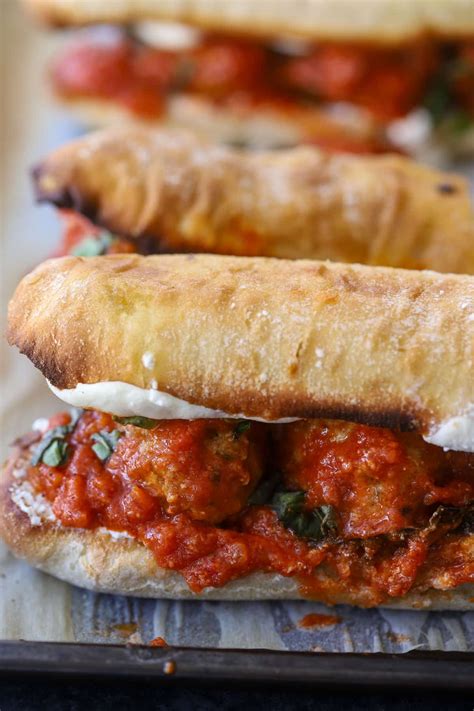 Slow Cooker Turkey Meatball Subs - Hungry Hobby