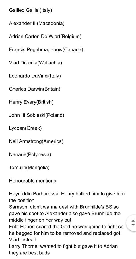 Just my human list do what you will : r/ShuumatsuNoValkyrie