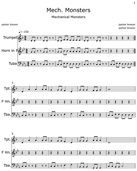 Mechanical Monsters Sheet Music