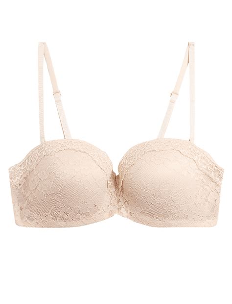 Buy Lace Padded Bandeau Strapless Bra A-E at Marks & Spencer