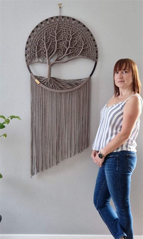 Macrame Tree of Life Tutorial On 8 Inch Hoop 的图像结果