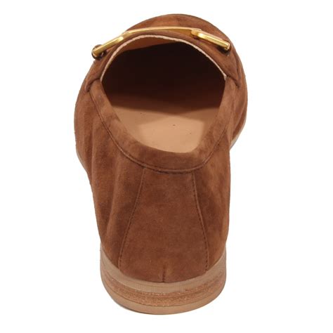 G4634 mocassino donna UNISA brown suede loafer shoe woman