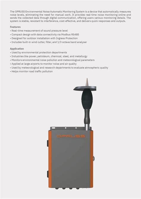 Noise Monitoring Sensor - OPM ONMS Online Noise Monitoring System ...