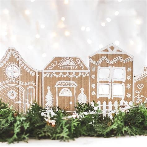 How to make a Cardboard Christmas Village - Chalking Up Success!