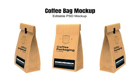 Premium PSD | Free psd coffee bags mockup