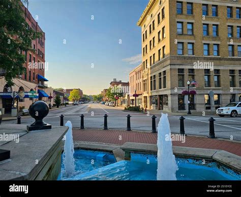 Marietta, Ohio. Downtown historic buildings. Marietta is the county ...