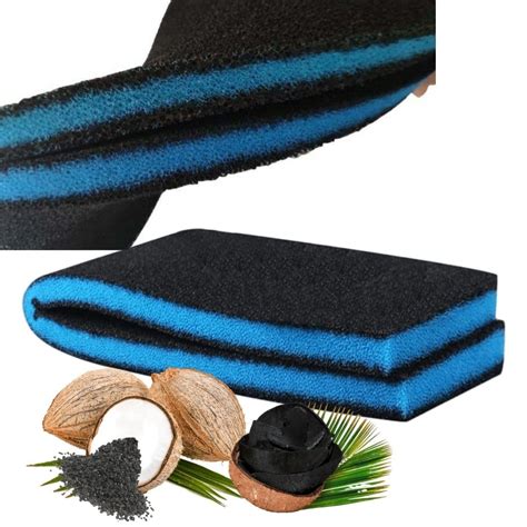 VAYINATO® 3 in 1 Activated Carbon Infused Blue Bio Chemical Sponge ...