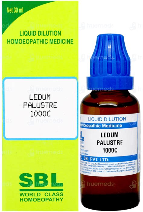 Sbl Ledum Palustre 1000 C Dilution 30 Ml - Uses, Side Effects, Dosage ...