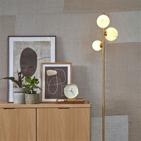 IT'S ABOUT ROMI Carrara floor lamp 3-bulb marbled | Lights.co.uk