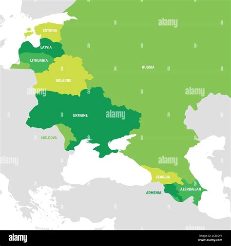 Caucasian Countries Map