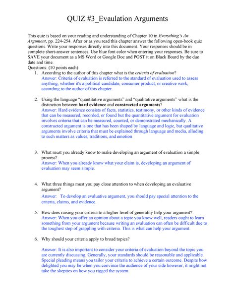 Image result for Example Evaluation of Arguments