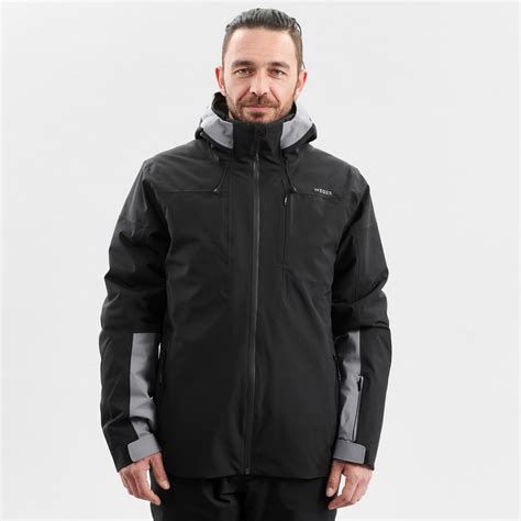 Men's Ski Winter Down Feathers Jacket 500 - Black