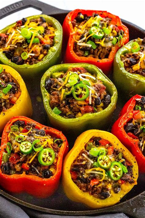 Stuffed Peppers with Ground Beef - Jessica Gavin