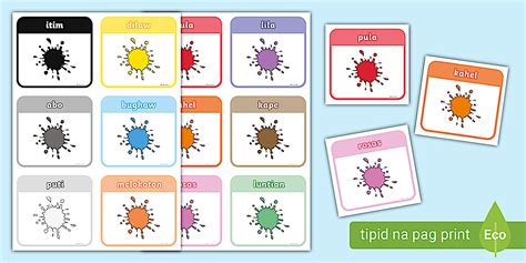 Mga Kulay (Flashcards) | Preschool | Twinkl (teacher made)