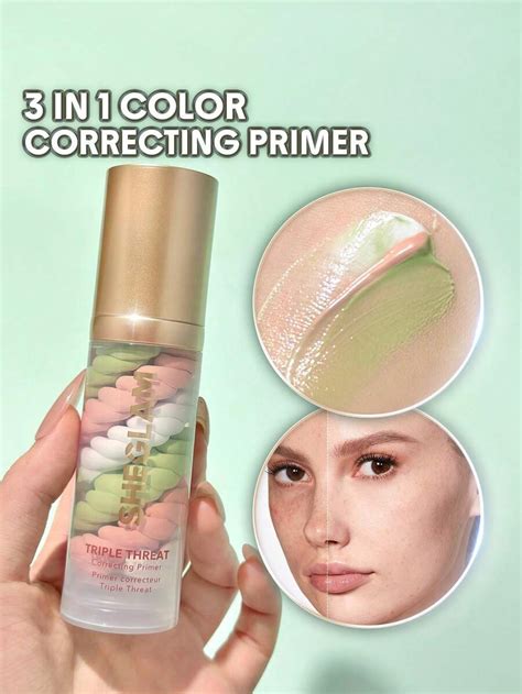 SHEGLAM Triple Threat Correcting Primer 3 In 1 Color Pore Minimizing ...