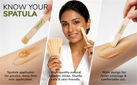 Biosoft Large Wide Wax Sticks For Women| Wood Wax Spatula Applicator ...