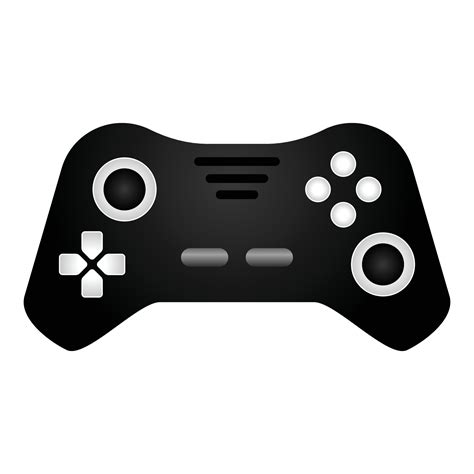 vector de dibujos animados de icono de joystick moderno negro. control de juego 15120625 Vector ...
