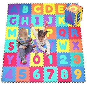 Metreno 8mm Kids Mats for Floor Learning Mat for Kids Alphabet(A-Z) and ...