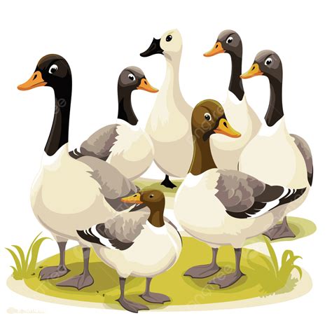 Six Geese A Laying Clipart