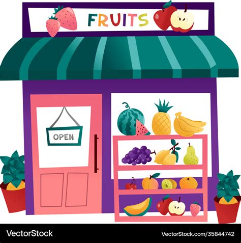 Fruit Shop Pizza Shop Sweet Shop Cartoon 的图像结果