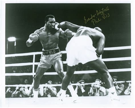 Lot Detail - Evander Holyfield Vintage Fighting-Era Signed 8" x 10 ...