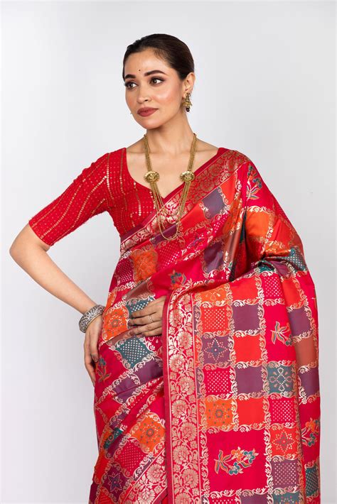 Red Silk Zari Saree – Cloture