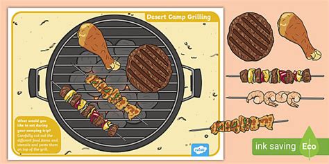 Bahrain Desert Camp Grilling Activity - Craft for Kids