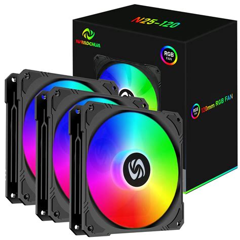 Buy 120mm PC Case Fan 3 Pack RGB Case Fans, Silent Version High Airflow ...