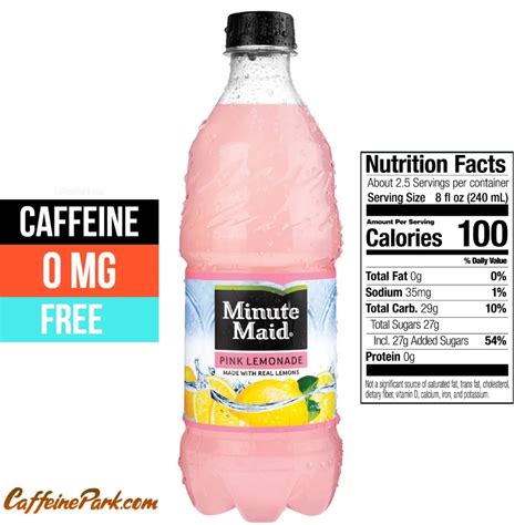 Minute Maid Pink Lemonade Nutritional Information | Besto Blog