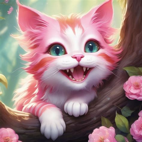 Cute pink cat