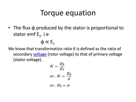torque equation for polyphase induction motor | PPTX - equation for torque