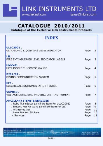 LINK INSTRUMENTS LTD Catalogue - Link Instruments - PDF Catalogs ...
