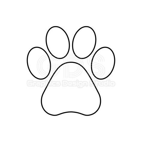 Dog Paw Print Outline at vanlucianoblog Blog