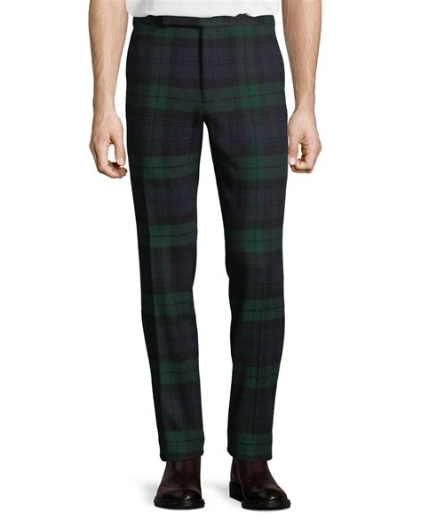 Ralph Lauren Men's Tartan Plaid Side-Strip Pants