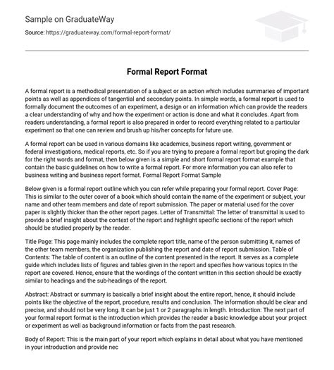Sample of Formal Report Example 的图像结果