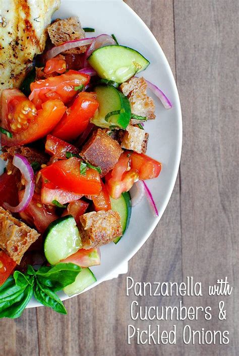 Panzanella with Cucumbers & Pickled Onions. The perfect summer side ...