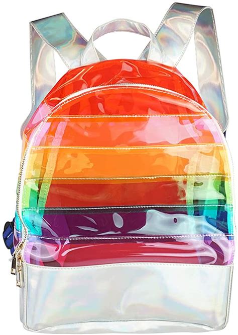 Colorful Rainbow Faux Fur Waist Fanny Pack Backpack
