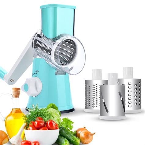 FITNATE Vegetable Slicer, Hand Crank Stainless Steel Fruit Vegetable ...