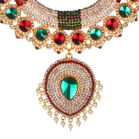 Giri - Stone Necklace Set | Deity Jewellery | Long Haram