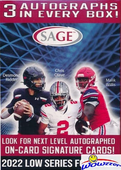 2022 Sage Hit Football Exclusive Factory Sealed Blaster Box 3 ...