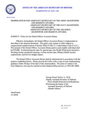 Fillable Online MEMORANDUM FOR ASSISTANT SECRETARY OF THE ARMY ...