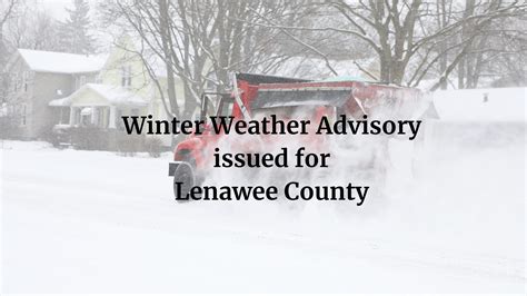 Winter weather advisory: Lenawee County to get snow and sleet tonight