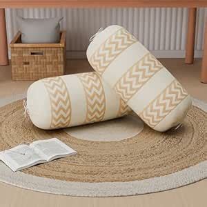 Buy Kuber Industries Polyester Diwan Bolster Cover Set of 2 with ...