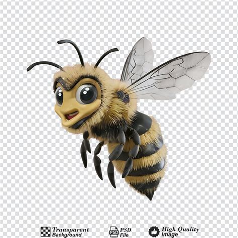 Pszczoła miodna, owad pszczoła wycięta png izolowana na przezroczystym ...