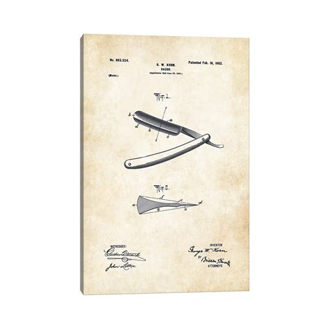 Barber Straight Razor Drawing