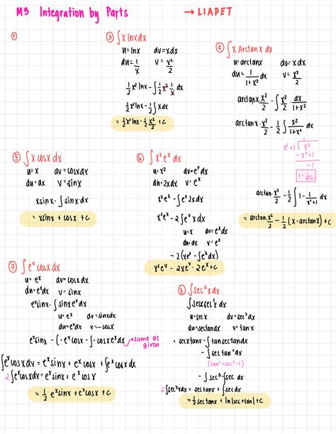 Image result for Calculus 2 Integration Practice Problems PDF