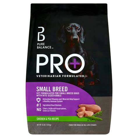 Pure Balance Pro+ Small Breed Chicken & Pea Recipe Dry Dog Food, 16 lbs ...
