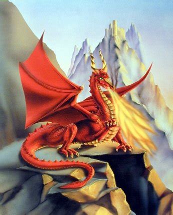 Impact Posters Gallery Red Fire Dragon Sue Dawe Fantasy Art ...