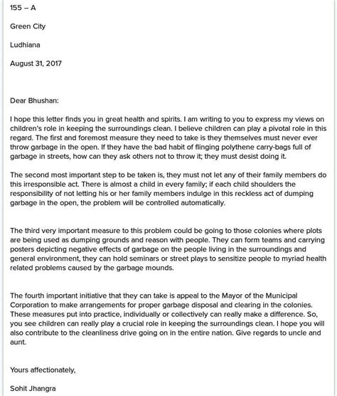 write a letter to your friend discussing how to keep the surrounding ...