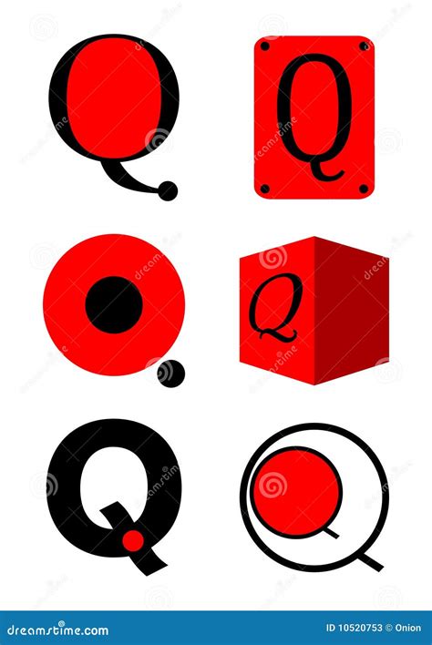 Vector Alphabet Q Logos and Icons Stock Vector - Illustration of basic, layout: 10520753